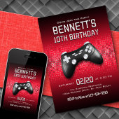 Verjaardag van videospelcontroller kaart