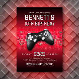 Verjaardag van videospelcontroller kaart