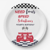 Verjaardag van vier kinderen nodig papieren bordje (Voorkant)