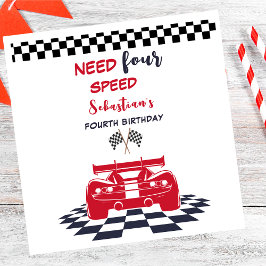 Verjaardag van vier kinderen nodig servet