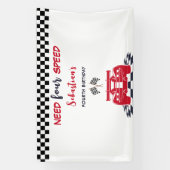 Verjaardag van vier kinderen nodig spandoek (Verticaal)