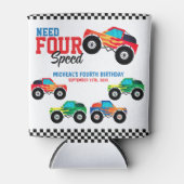 Verjaardag van vier snelheidsmonstervrachtwagen no blikjeskoeler (Voorkant)