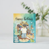 Verjaardag van visliefhebbers  briefkaart (Staand voorkant)