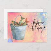 Verjaardag van visliefhebbers met Vis   aquarel  Briefkaart (Voorkant / Achterkant)