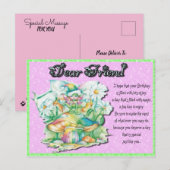 Verjaardag van vriendin fee briefkaart (Voorkant / Achterkant)