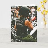 Verjaardag van vrouwelijke motorrijder Amerikaanse Kaart (Gele Bloem)