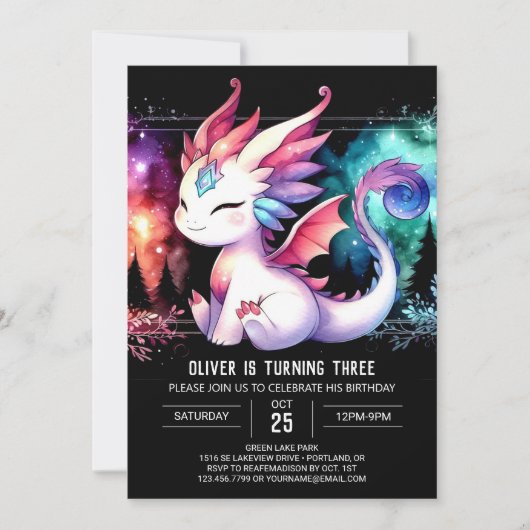 Verjaardag van Wild Sweet Dragon Kaart (Voorkant)