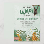 Verjaardag van wilde Oerwouden Kaart (Voorkant / Achterkant)