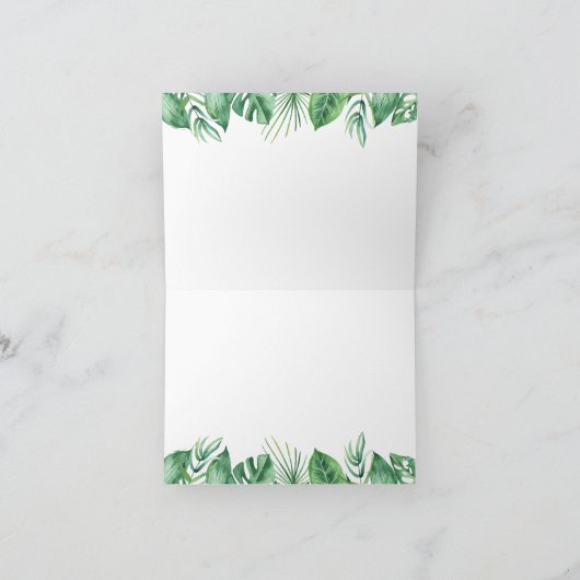 Verjaardag van wilde safari dieren bedankkaart (Binnen)