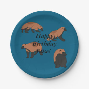 Verjaardag van Wolverines Papieren Bordje