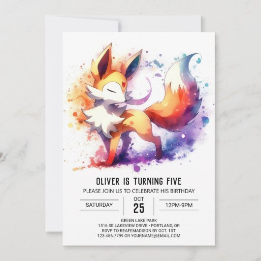 Verjaardag van Woodland Fox Kaart (Voorkant)