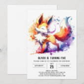 Verjaardag van Woodland Fox Kaart (Voorkant / Achterkant)