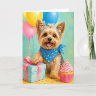 Verjaardag van Yorkshire Terrier Yorkie Kaart