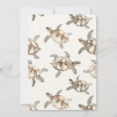 Verjaardag van zeeschildpadden kaart (Achterkant)
