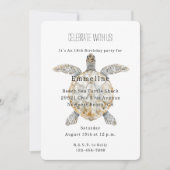 Verjaardag van zeeschildpadden kaart (Voorkant)