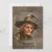 Verjaardag van zijn oude heks feestdagenkaart (Voorkant)