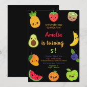 Verjaardag van zoet fruit kaart (Voorkant / Achterkant)