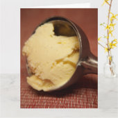 VERJAARDAG VANILLE IJS WENSKAART KAART (Gele Bloem)