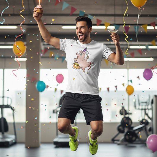 Verjaardag Varken Feesten Mannen Actief T-shirt
