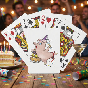 Verjaardag Varken Feesten Speelkaarten