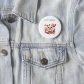 Verjaardag varken piloot ronde button 5,7 cm (In situ)