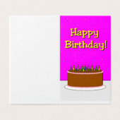 Verjaardag verbranden kaart (Buitenkant ongevouwen)