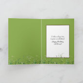 Verjaardag verfkwast met wilde bloemen kaart (Binnen)