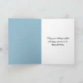 Verjaardag Vergeet-me niet bloem mand Kaart (Binnen)