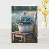 Verjaardag Vergeet-me niet bloem mand Kaart (Gele Bloem)