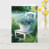 Verjaardag Vergeet-me niet bloem mand Kaart (Gele Bloem)