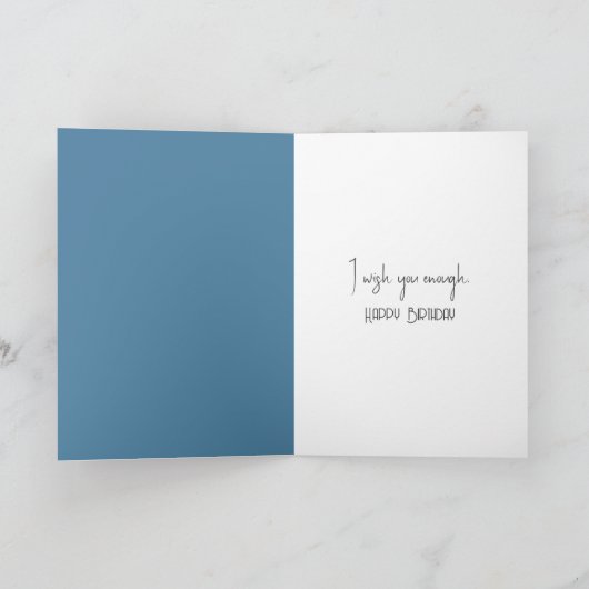 Verjaardag vergeet-mij-niet bloemen in pot kaart (Binnen)