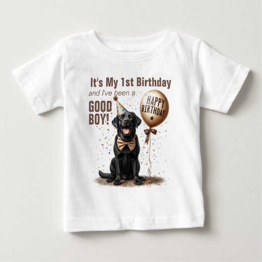 Verjaardag Veroorlachte Zwarte Lab Custom (Voorkant)