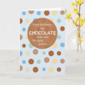 Verjaardag Veroudering, Chocolade Humor Kaart (Gele Bloem)