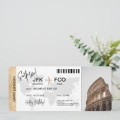 Verjaardag Verrassing Boarding Pass Trip Ticket Kaart (Staand voorkant)