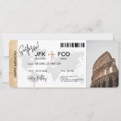 Verjaardag Verrassing Boarding Pass Trip Ticket Kaart (Voorkant)