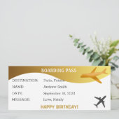 Verjaardag verrassing instapkaart cadeaukaart (Staand voorkant)