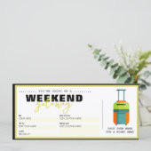 Verjaardag verrassing reis cadeaubon (Staand voorkant)