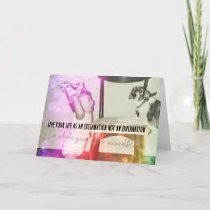 VERJAARDAG VERRASSING WENSKAART BEDANKKAART