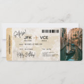 Verjaardag verrassingsboardingtrip Ticket Kaart (Voorkant)