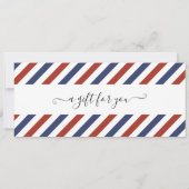 Verjaardag verrassingsboordpas vliegtuig cadeaubew kaart (Achterkant)