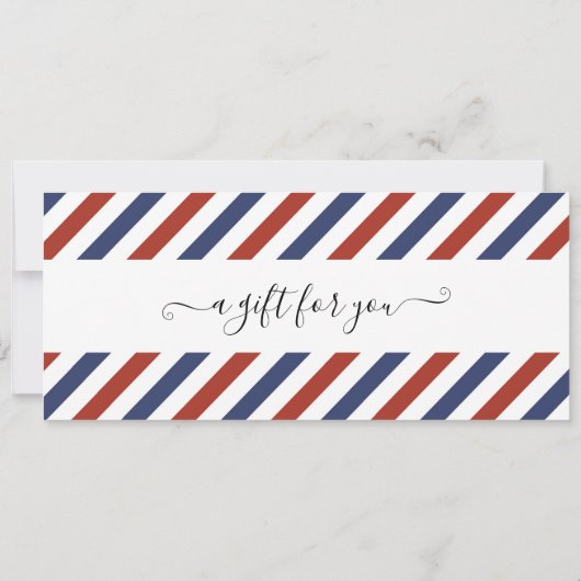 Verjaardag verrassingsboordpas vliegtuig cadeaubew kaart (Achterkant)