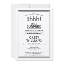 Verjaardag verrassingsfeest Shhh! Eenvoudig Elegan