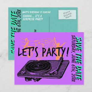 Verjaardag Verrassingsfeestje jaren '60 Bewaar de  Aankondigingskaart