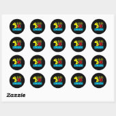 Verjaardag Videogame Gamer Boys Kinder Controller Ronde Sticker (Vel)