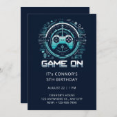 Verjaardag Videospel Kaart (Voorkant / Achterkant)