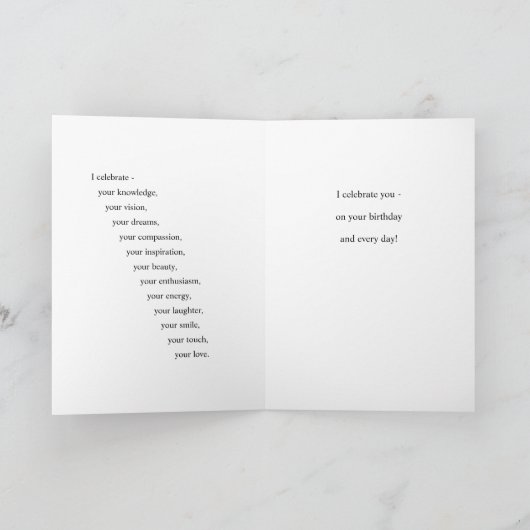 Verjaardag vieren Kaart (Binnen)