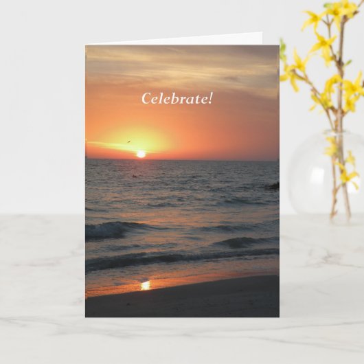 Verjaardag vieren Kaart (Gele Bloem)