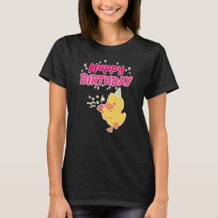 VERJAARDAG Viering Schattig Kawaii Kuiken Baby Kip T-shirt
