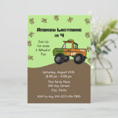 Verjaardag vierwielige vrachtwagen kaart (Staand voorkant)