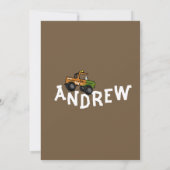 Verjaardag vierwielige vrachtwagen kaart (Achterkant)